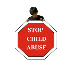 Stop child assault sign